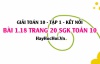Bài 1.18 SGK Toán 10 tập 1 Kết nối tri thức